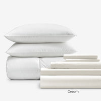 8-Piece Percale & LaCrosse™ Down Bedding Bundle,