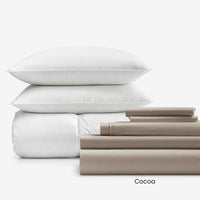 8-Piece Percale & LaCrosse™ Down Bedding Bundle,
