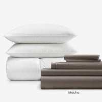 8-Piece Percale & LaCrosse™ Down Bedding Bundle,