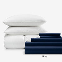 8-Piece Percale & LaCrosse™ Down Bedding Bundle,