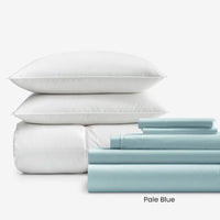 8-Piece Percale & LaCrosse™ Down Bedding Bundle,