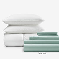 8-Piece Percale & LaCrosse™ Down Bedding Bundle,