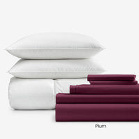 8-Piece Percale & LaCrosse™ Down Bedding Bundle,