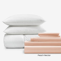 8-Piece Percale & LaCrosse™ Down Bedding Bundle,