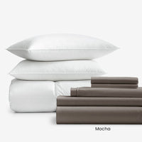 8-Piece Percale & LoftAIRE™ Down Alternative Bedding Bundle,