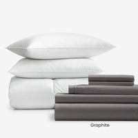 8-Piece Percale & LoftAIRE™ Down Alternative Bedding Bundle,