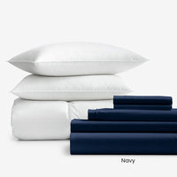 8-Piece Percale & LoftAIRE™ Down Alternative Bedding Bundle,