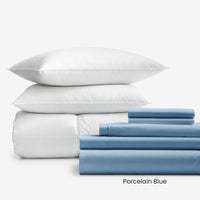 8-Piece Percale & LoftAIRE™ Down Alternative Bedding Bundle,