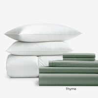 8-Piece Percale & LoftAIRE™ Down Alternative Bedding Bundle,