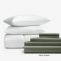 8-Piece Percale & LoftAIRE™ Down Alternative Bedding Bundle,