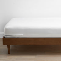 Organic Cotton Sateen Mattress/Box Spring Protector - 9 in., Twin XL,White