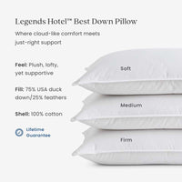 3-Piece Best Down Pillow & Mattress Topper Bundle,