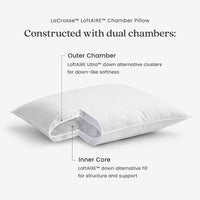 LoftAIRE™ Down Alternative Chamber Pillow - Medium, Standard,White