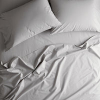 Classic Cool Organic Cotton Percale Solid Pillowcase Set - Gray, Standard,Gray