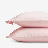 Classic Cool Organic Cotton Percale Solid Pillowcase Set - Petal Pink, Standard,Petal Pink