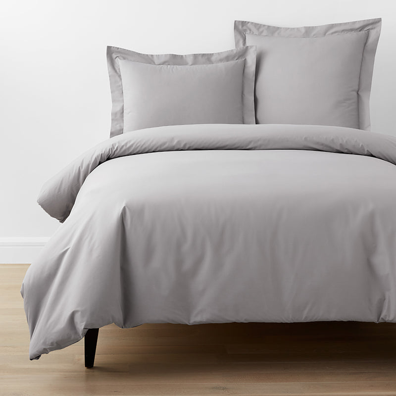 Classic Cool Organic Cotton Percale Solid Duvet Cover - Gray, Twin/Twin XL,Gray