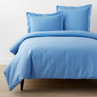 Classic Cool Organic Cotton Percale Solid Duvet Cover - Ocean Blue, Twin/Twin XL,Ocean Blue