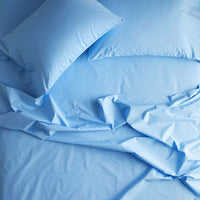 Classic Cool Organic Cotton Percale Solid Duvet Cover - Ocean Blue, Twin/Twin XL,Ocean Blue