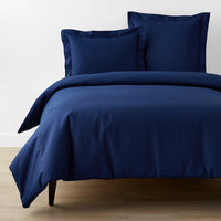 Classic Cool Organic Cotton Percale Solid Duvet Cover - Navy, Twin/Twin XL,Navy