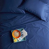 Classic Cool Organic Cotton Percale Solid Duvet Cover - Navy, Twin/Twin XL,Navy