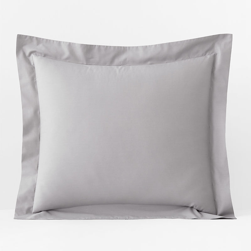 Classic Cool Organic Cotton Percale Solid Sham - Gray, Euro,Gray
