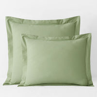 Classic Cool Organic Cotton Percale Solid Sham - Moss Green, Standard,Moss Green