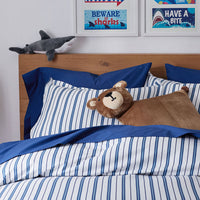 Classic Cool Organic Cotton Percale Solid Sham - Navy, Standard,Navy