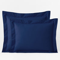 Classic Cool Organic Cotton Percale Solid Sham - Navy, Standard,Navy