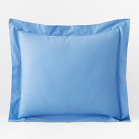 Classic Cool Organic Cotton Percale Solid Sham - Ocean Blue, Euro,Ocean Blue