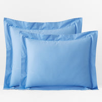 Classic Cool Organic Cotton Percale Solid Sham - Ocean Blue, Standard,Ocean Blue