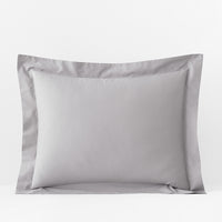 Classic Cool Organic Cotton Percale Solid Sham - Gray, Standard,Gray