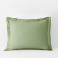 Classic Cool Organic Cotton Percale Solid Sham - Moss Green, Standard,Moss Green
