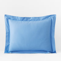 Classic Cool Organic Cotton Percale Solid Sham - Ocean Blue, Standard,Ocean Blue