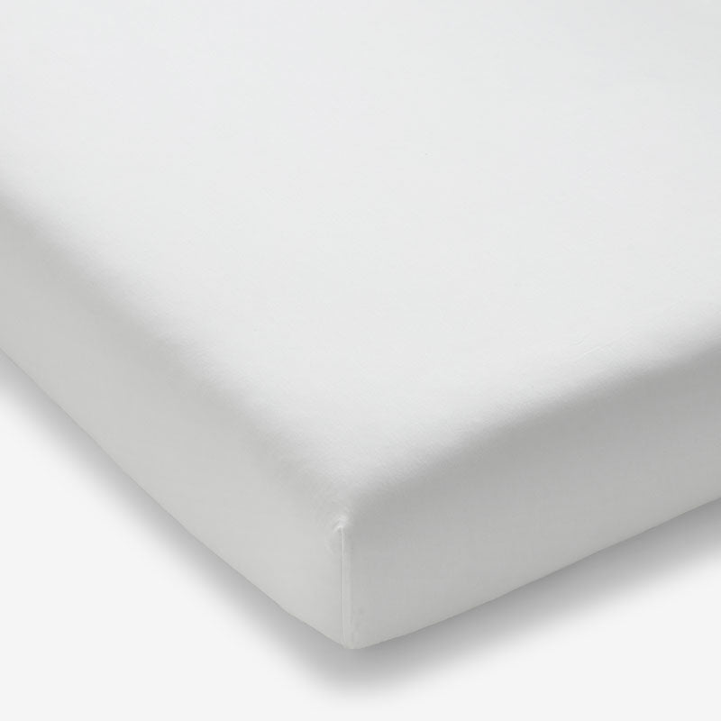 Classic Cool Organic Cotton Percale Solid Fitted Crib Sheet - White,White