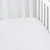 Classic Cool Organic Cotton Percale Solid Fitted Crib Sheet - White,White