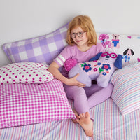 Gingham Classic Cool Organic Cotton Percale Pillowcase Set - Fuchsia, Standard,Fuchsia