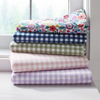 Gingham Classic Cool Organic Cotton Percale Pillowcase Set - Moss, Standard,Moss