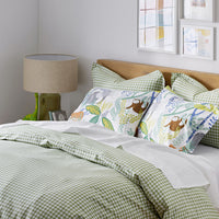 Gingham Classic Cool Organic Cotton Percale Sham - Moss, Standard,Moss