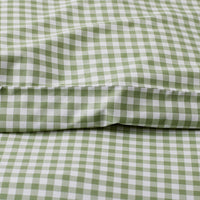 Gingham Classic Cool Organic Cotton Percale Sham - Moss, Standard,Moss