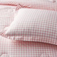 Gingham Classic Cool Organic Cotton Percale Duvet Cover Set - Petal Pink, Twin/Twin XL,Petal Pink