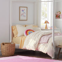Gingham Classic Cool Organic Cotton Percale Duvet Cover Set - Yellow, Twin/Twin XL,Yellow