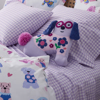 Gingham Classic Cool Organic Cotton Percale Comforter Set - Lilac, Twin/Twin XL,Lilac