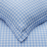 Gingham Classic Cool Organic Cotton Percale Comforter Set - Light Blue, Twin/Twin XL,Light Blue