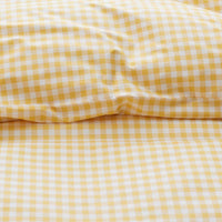 Gingham Classic Cool Organic Cotton Percale Comforter Set - Yellow, Twin/Twin XL,Yellow