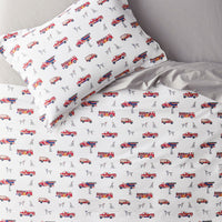 Fireman's Best Friend Classic Cool Organic Cotton Percale Sham - Multi, Standard,Multi