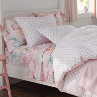 Fancy Unicorns Classic Cool Organic Cotton Percale Sham - Pink Multi, Standard,Pink Multi