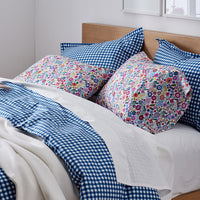 Joyful Mini Flower Classic Cool Organic Cotton Percale Pillowcase Set - White Multi, Standard,White Multi