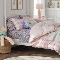 Joyful Mini Flower Classic Cool Organic Cotton Percale Pillowcase Set - White Multi, Standard,White Multi