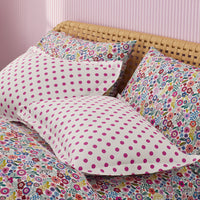 Joyful Mini Flower Classic Cool Organic Cotton Percale Pillowcase Set - White Multi, Standard,White Multi