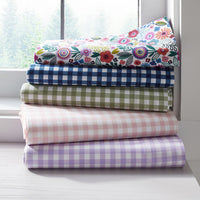 Joyful Mini Flower Classic Cool Organic Cotton Percale Pillowcase Set - White Multi, Standard,White Multi
